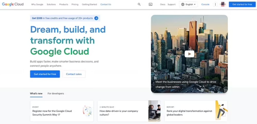 Google cloud hosting free