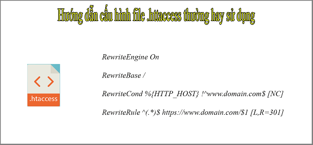Hướng dẫn cấu hình file .htaccess cơ bản bằng cách sử dụng lệnh RewriteRule