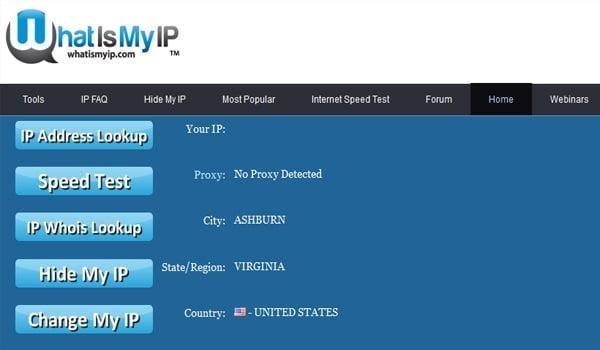 Website WhatIsMyIP.com cho phép tìm ra vị trí địa lý tương ứng với IP