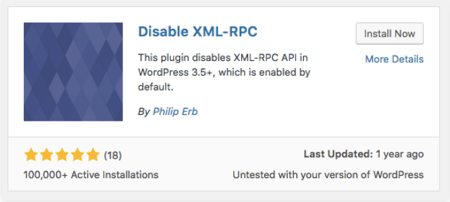 Vô hiệu XML-RPC bằng plugin