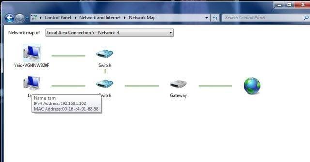 xem địa chỉ IP của máy tính khác thông qua Home Network bước 4