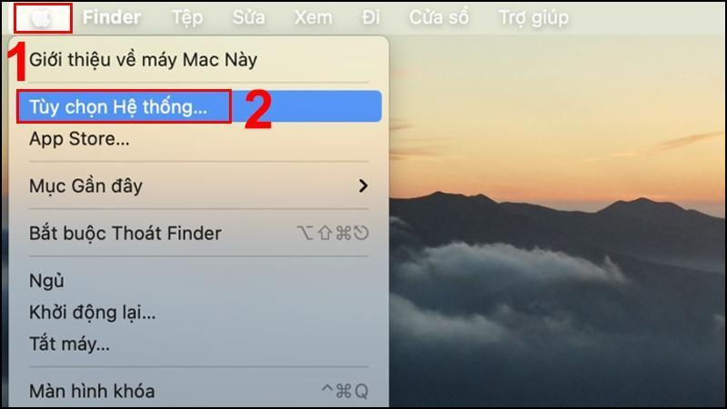 xem địa chỉ IP Private trên máy tính MacBook sử dụng Tùy chọn Hệ thống bước 1