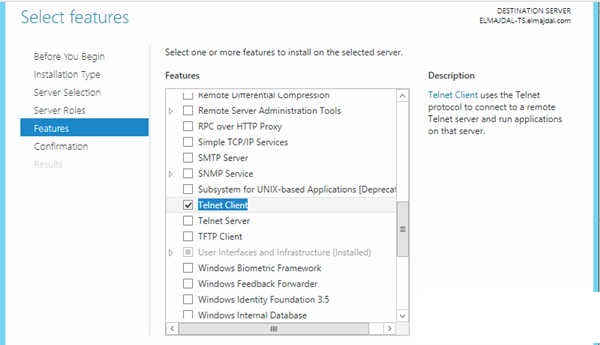 Cách bật Telnet trên Windows Server bước 4