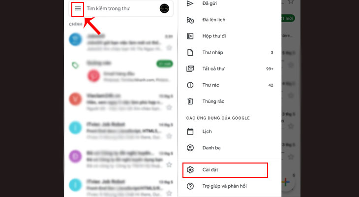 Hướng dẫn tạo chữ ký Gmail trên Android bước 1
