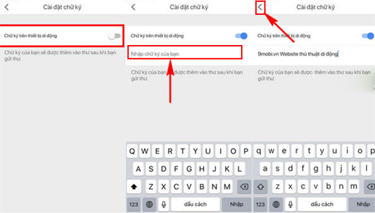 Hướng dẫn tạo chữ ký Gmail trên iPhone bước 3