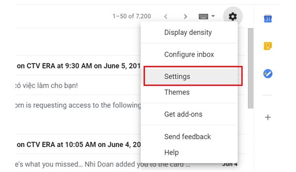 Hướng dẫn tạo chữ ký Gmail trên máy tính bước 1