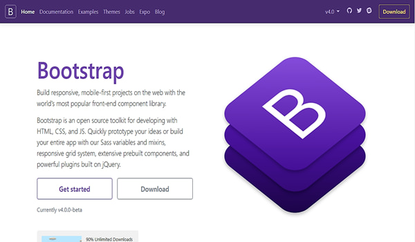 ải Bootstrap trực tiếp từ trang getbootstrap.com