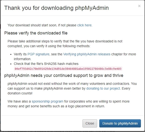 Hướng dẫn cài đặt phpMyAdmin trên hệ điều hành Windows bước 2