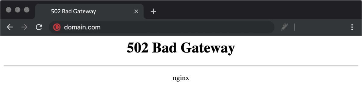 Lỗi 502 bad gateway trong trinh duyet Chrome