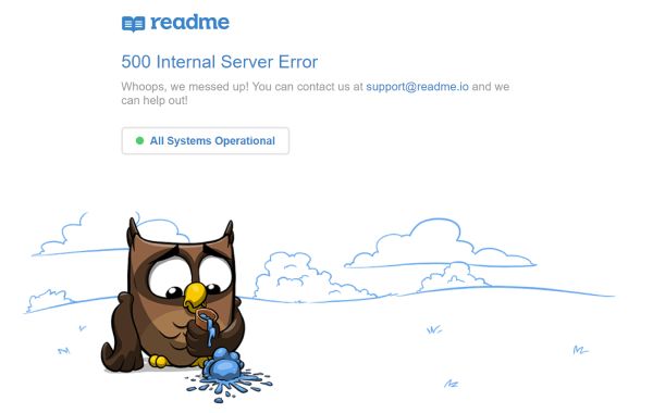 Loi 500 Internal Server Error trong readme