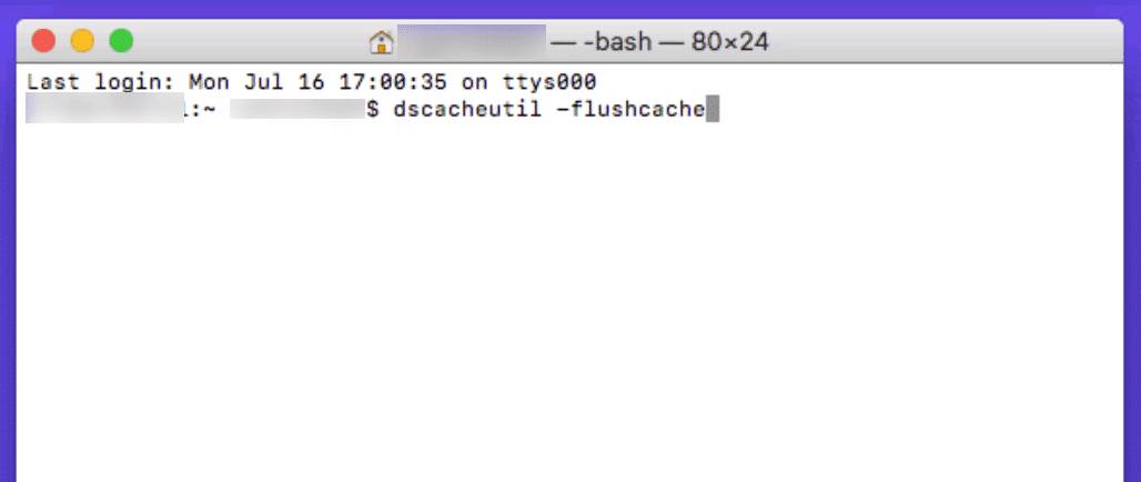 Flush DNS cache on Mac