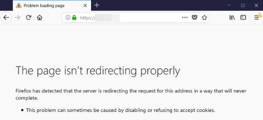 Loi “Too many redirects” o Firefox