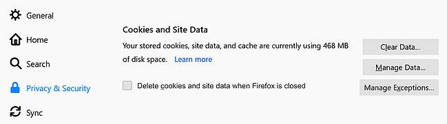 Xoa cookie tren trang web chuyen huong firefox-1