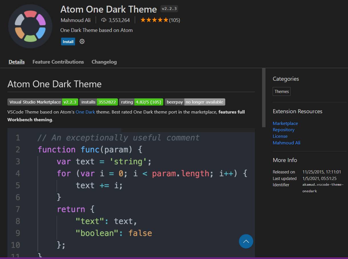 Atom inspired themes