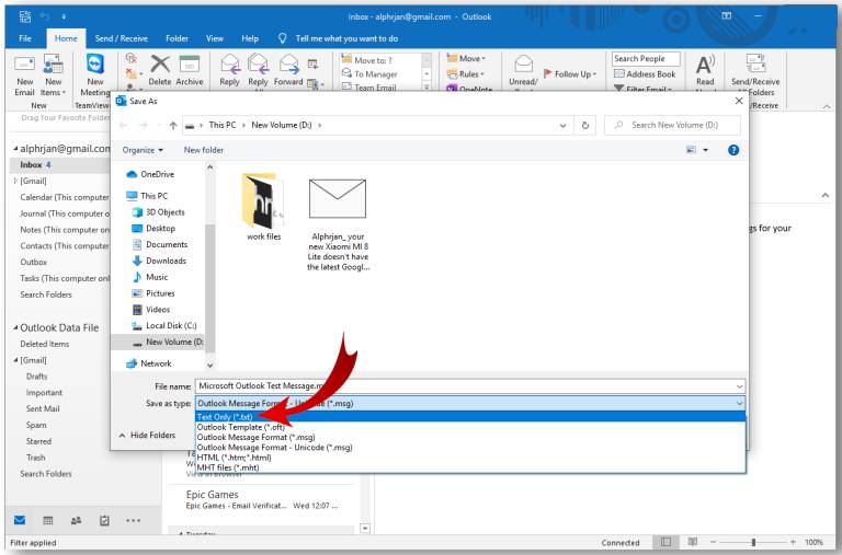 Cac phuong phap luu nhanh mot email trong Outlook-2.3