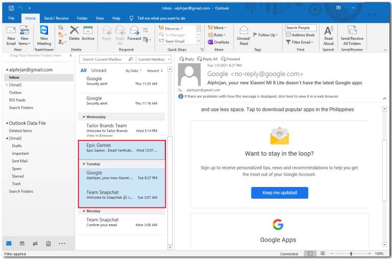 Huong dan luu nhieu email trong Outlook vao may tinh-2