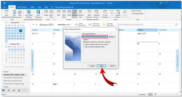 Huong dan Backup va Export email trong Outlook-8