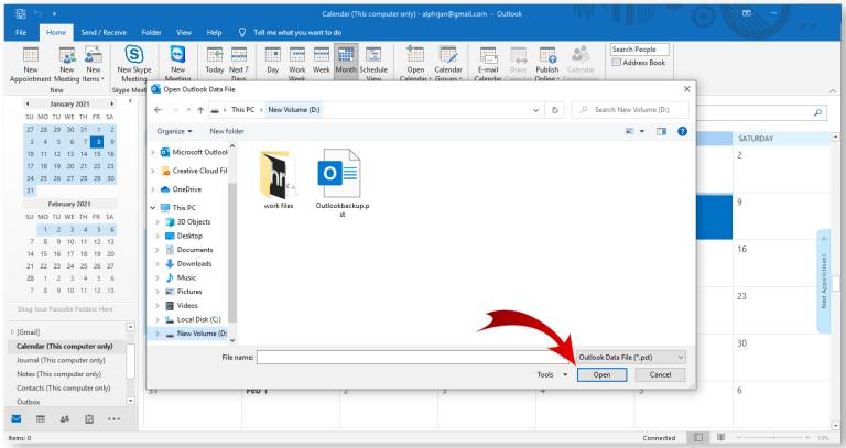 Huong dan truy cap vao cac email trong Outlook đa Export-5