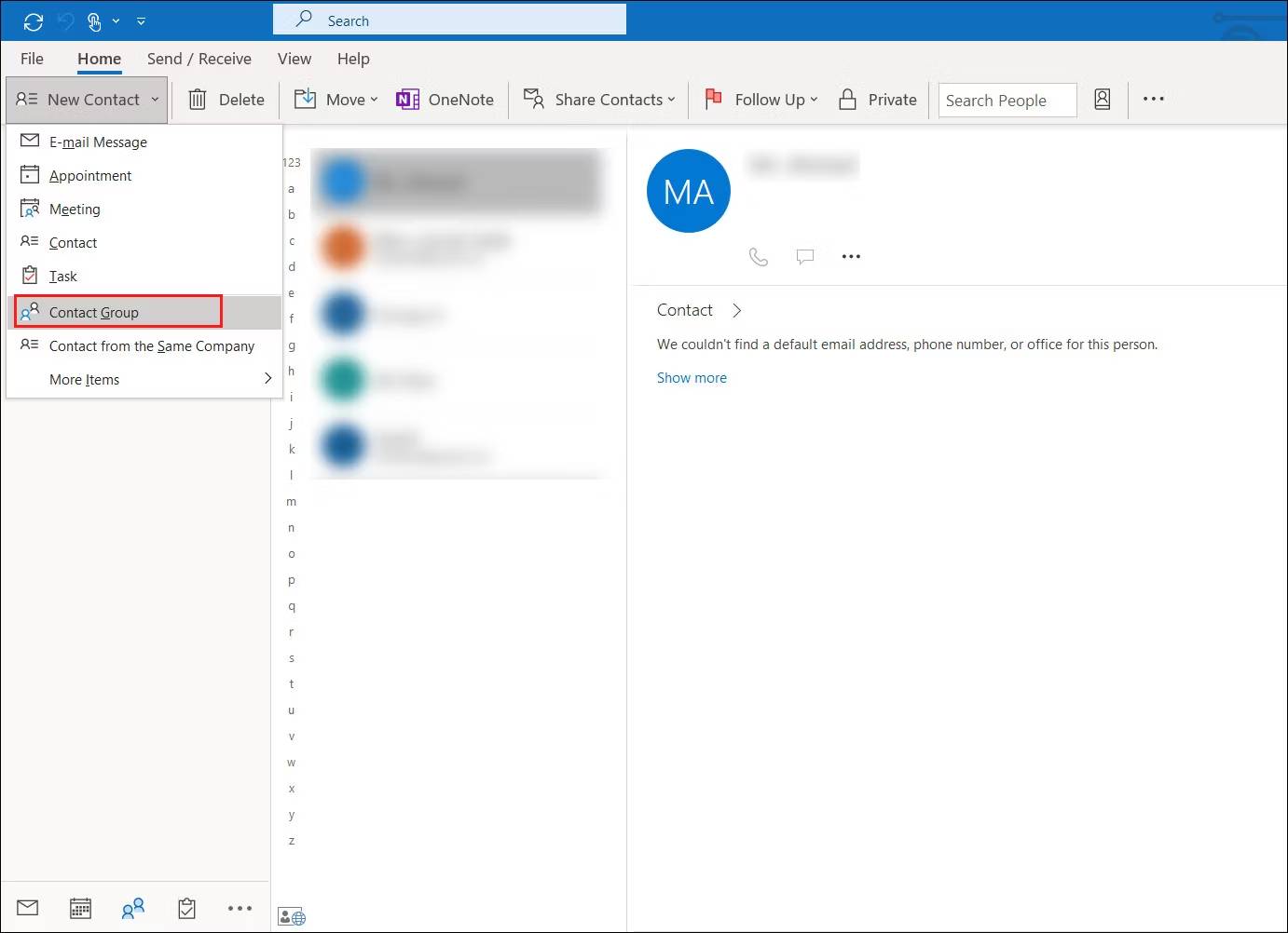 Cach tao group email Outlook tren Windows-2