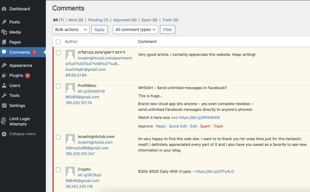Tim dia chi IP bang comments trong WordPress-2