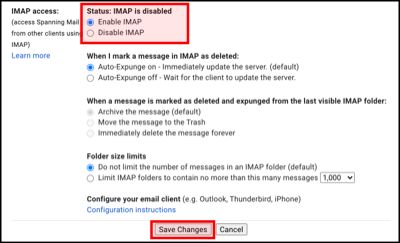 Bat IMAP trong tai khoản Gmail-4
